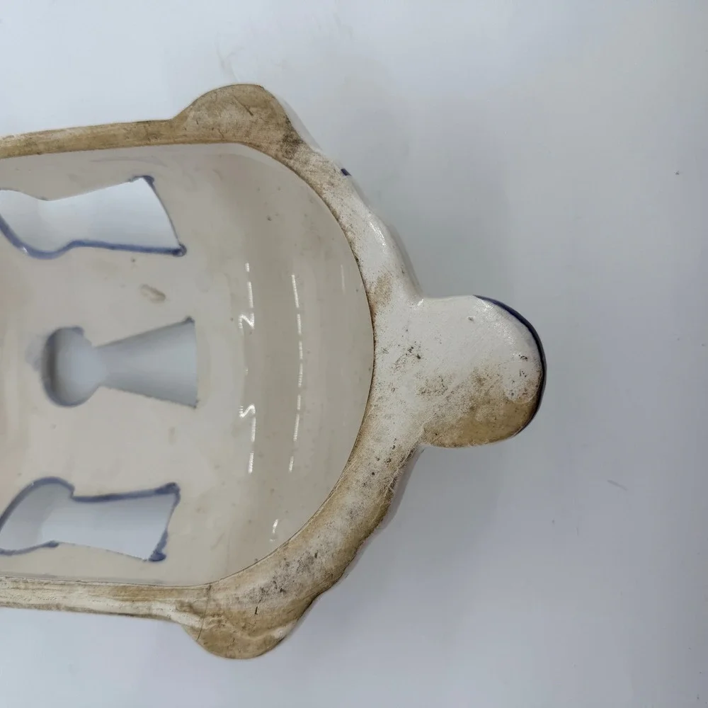 Ceramic Wall Pocket Home Decor Wall‎ Sconce White Hand Painted Mediterranean